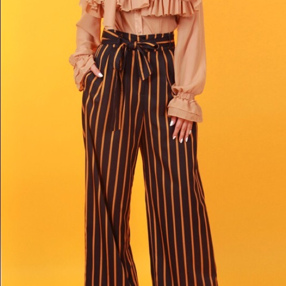 Taupe Ruffled Blouse - Picture 2 of 6